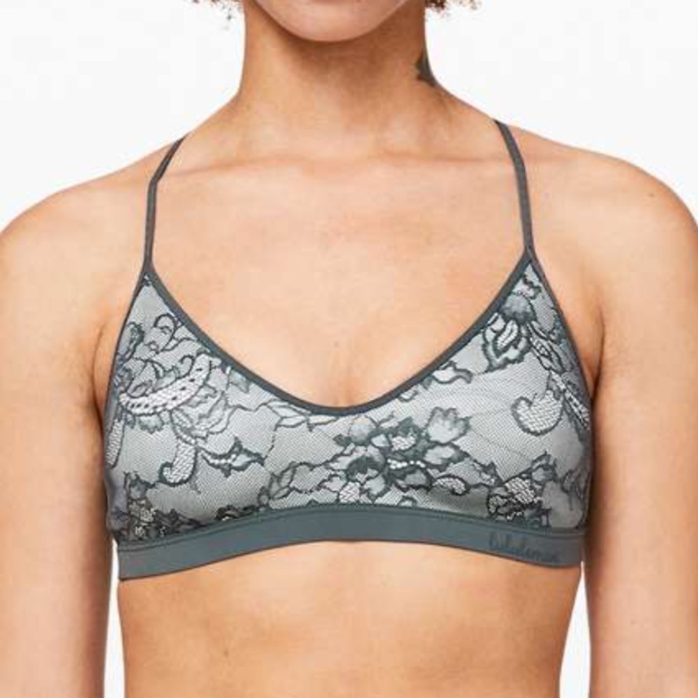 Lululemon Live in Lace Bralette Night Cap/Polar Ice